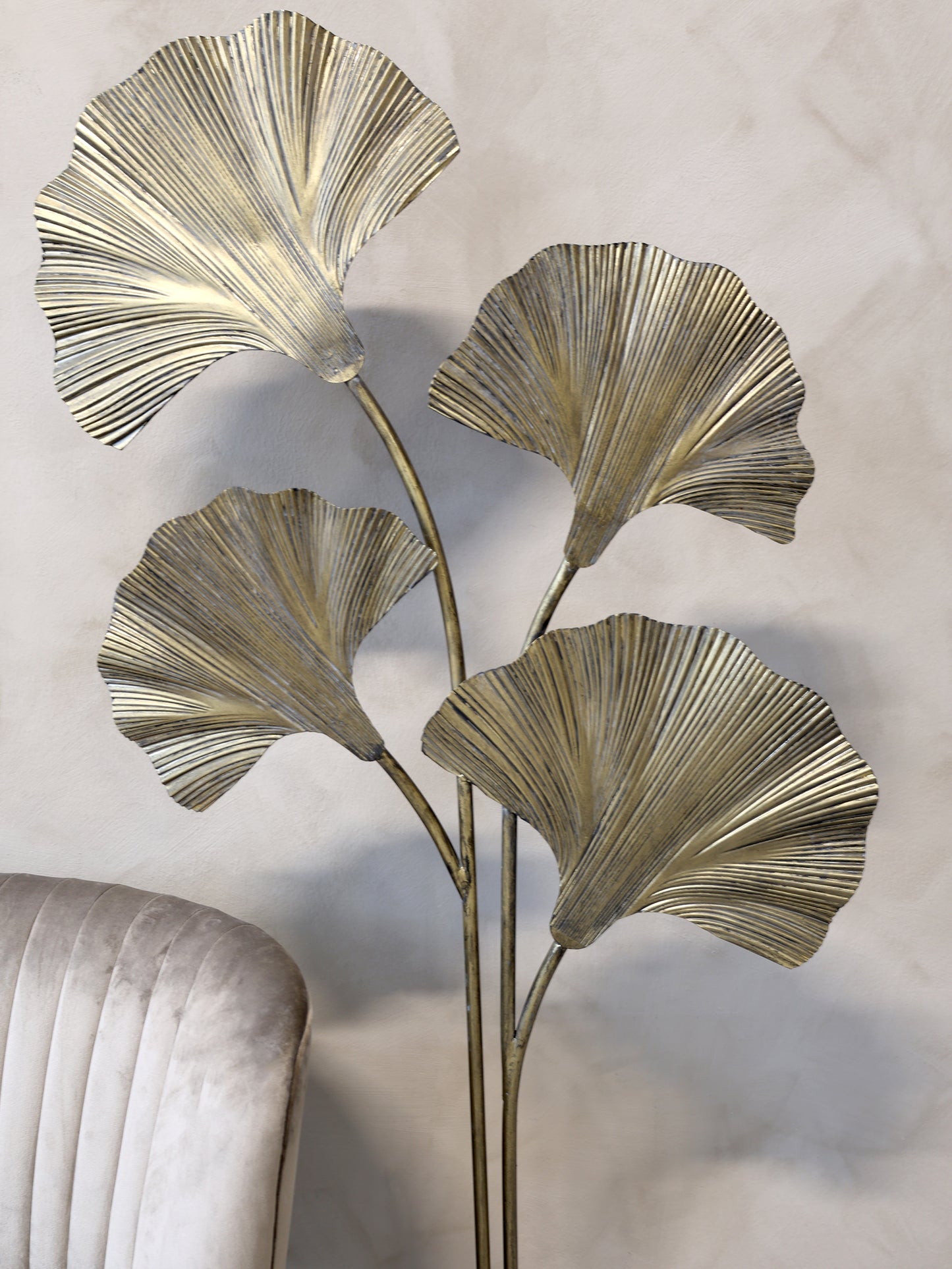 Ginkgo - metallinen lattiavalaisin