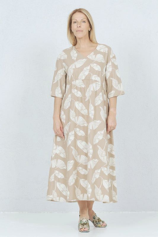 Cara Moda viskoosi–pellavamekko