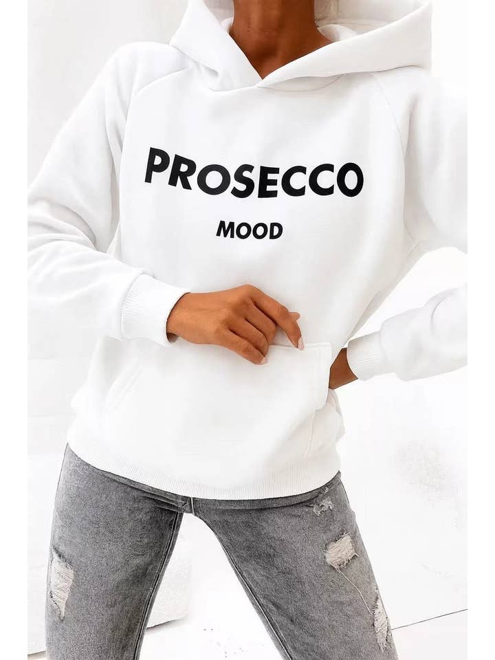 Valkoinen PROSECCO huppari